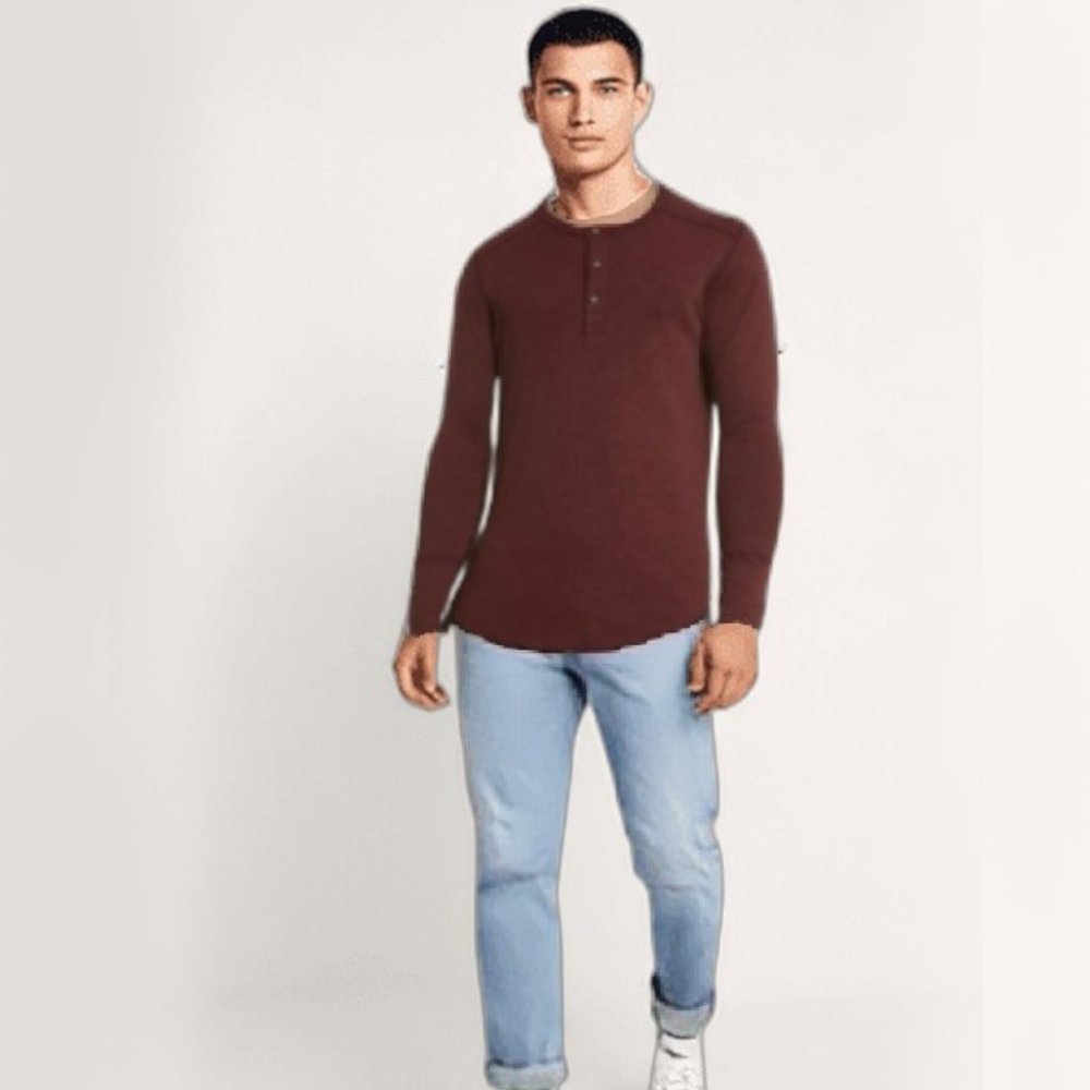 WINGS AND HORNS Base Long Sleeve Henley READ - small hole - 07/24